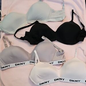 DKNY Women's Wireless Bra Set - Black, Gray, Pink